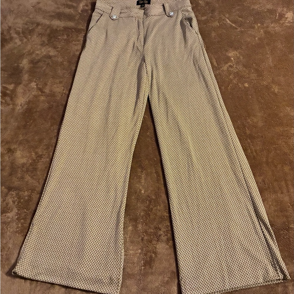 Wide Leg Patterned Pants